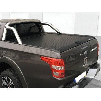 Крышка Mountain Top для Fiat Fullback "TOP ROLL", цвет черный c защитной дугой